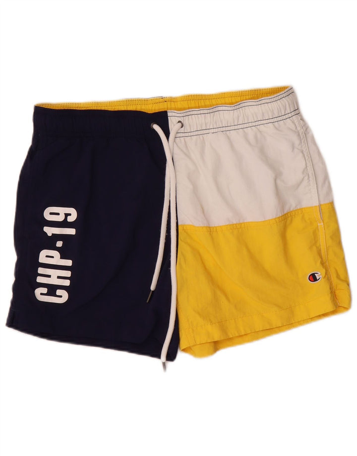 Champion Short de Bain Graphic Homme Bleu Marine Moyen Colourblock