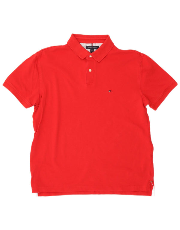 Tommy Hilfiger Polo Regular Fit Homme Coton Rouge Large