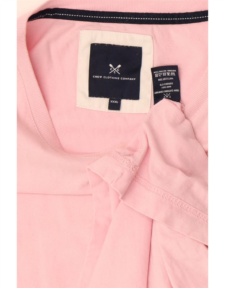 Crew Clothing T-Shirt Homme Haut 3XL Rose Coton