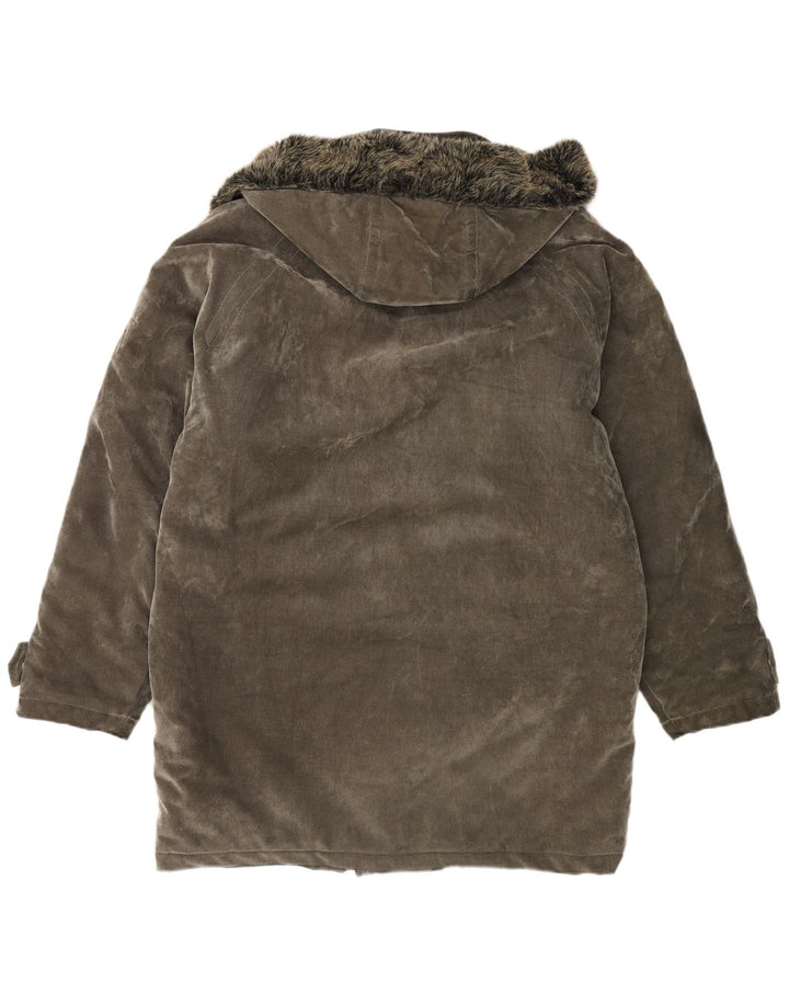 Gianfranco Ferre Veste Parka à capuche pour homme UK 40 Large Gris