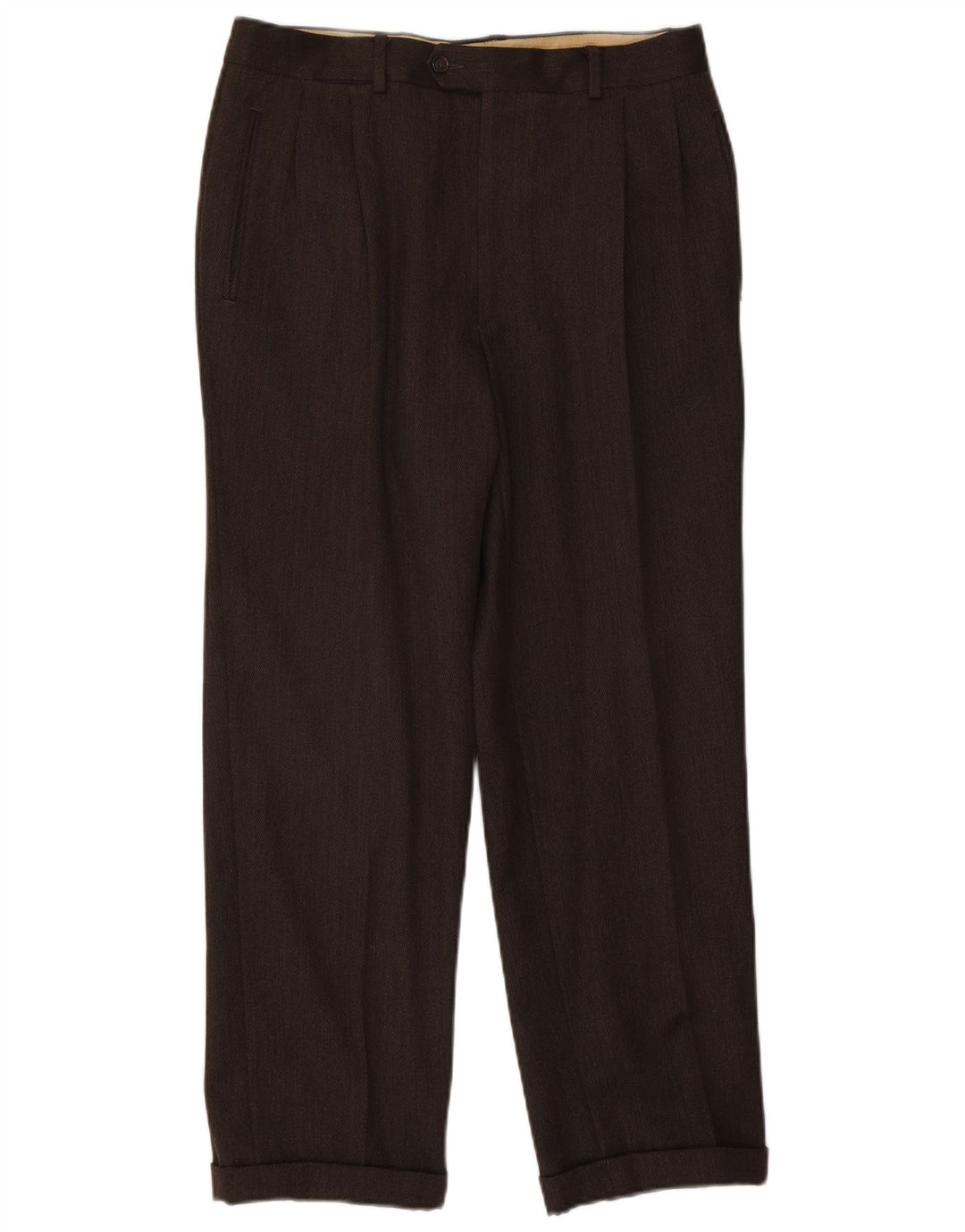 Pantalon de costume vintage pour hommes W32 L28 Marron