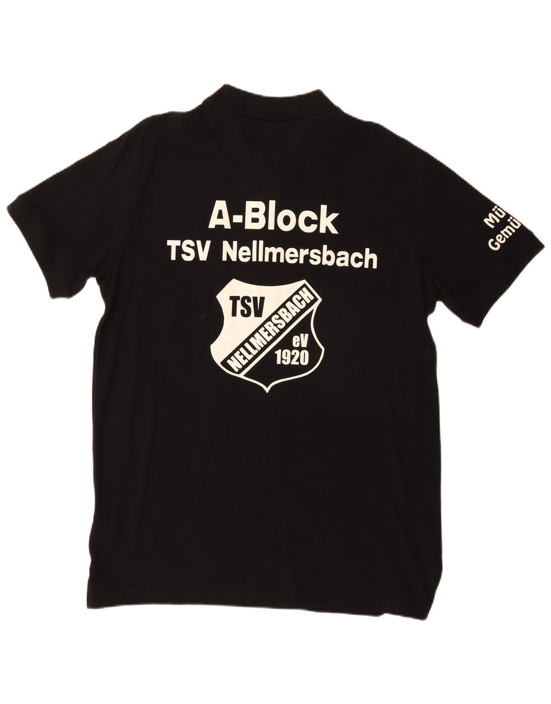 Kappa Polo Graphique Homme Large Noir Coton