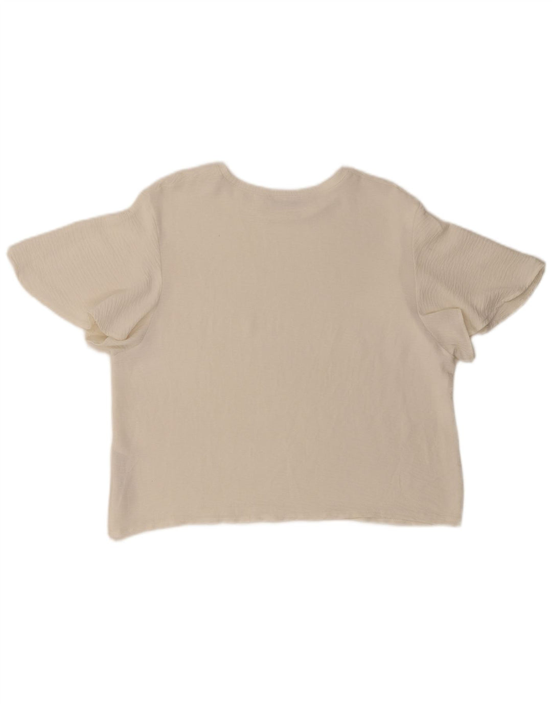 Zara Femme Chemisier Top UK 16 Large Blanc Polyester