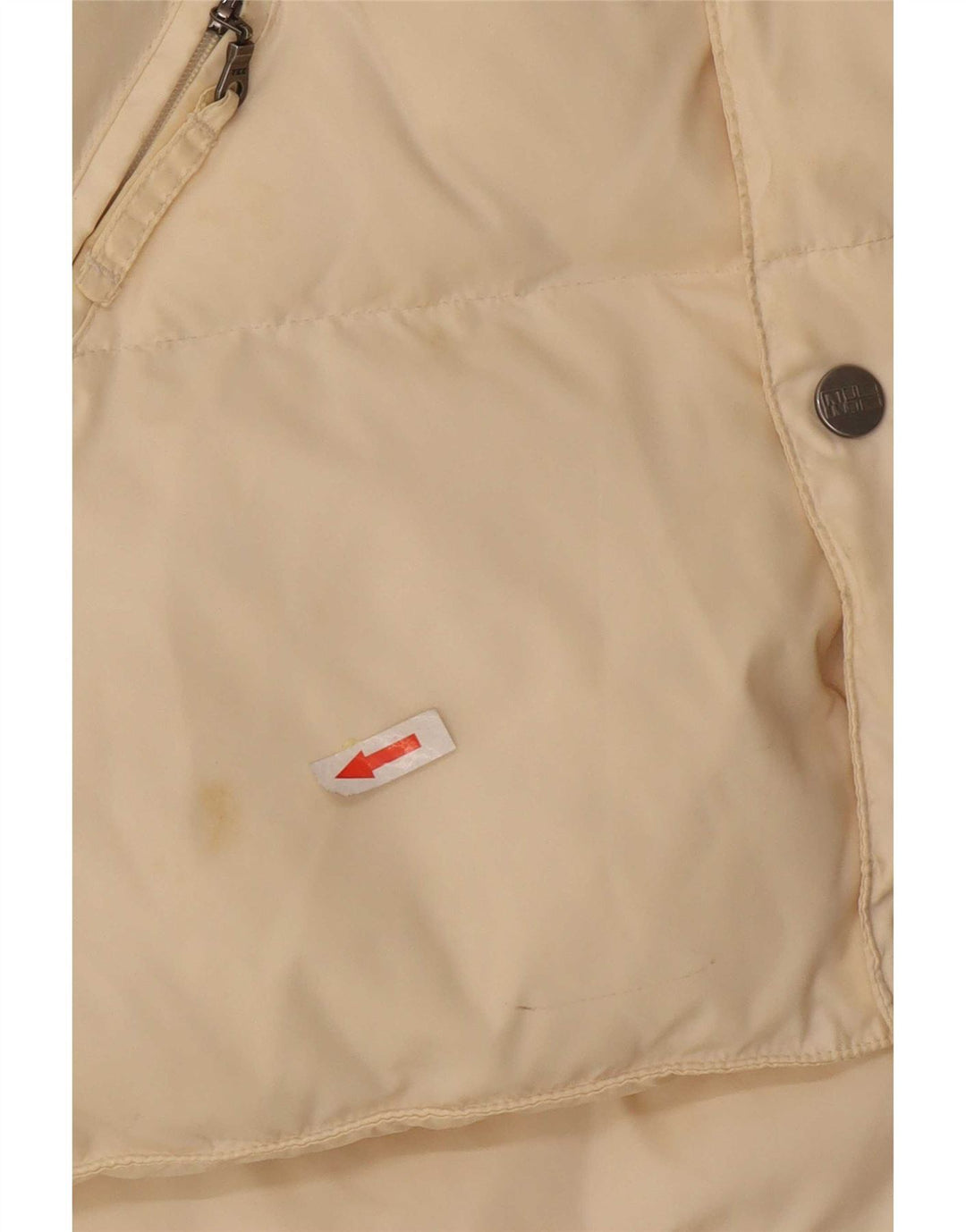 Napapijri Gilet rembourré graphique pour homme UK 38 Medium Off White Polyamide