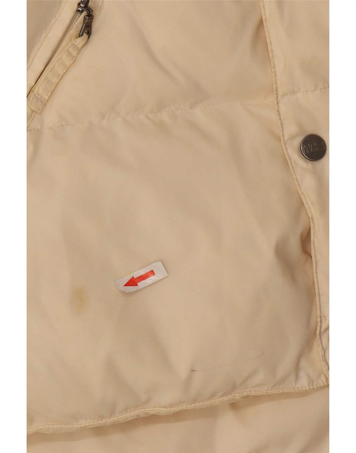 Napapijri Gilet rembourré graphique pour homme UK 38 Medium Off White Polyamide