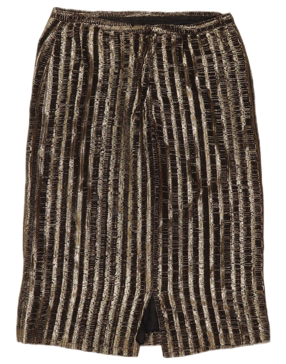 vintage Femme 2 Pièces Jupe Ensemble UK 14 Moyen W29 Brun Rayé