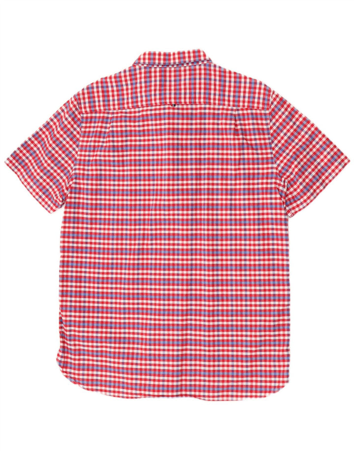 Superdry Chemise à manches courtes pour hommes 2XL Rouge Vichy Coton