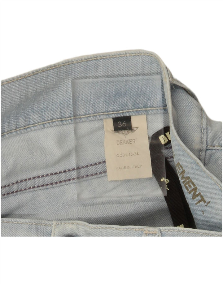 Dekker Jean droit vieilli femme W36 L29 coton bleu