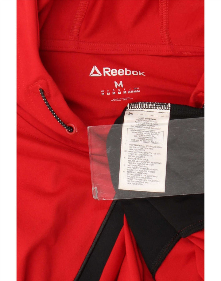 Reebok Pull à Capuche Graphique Homme Rouge Moyen Polyester