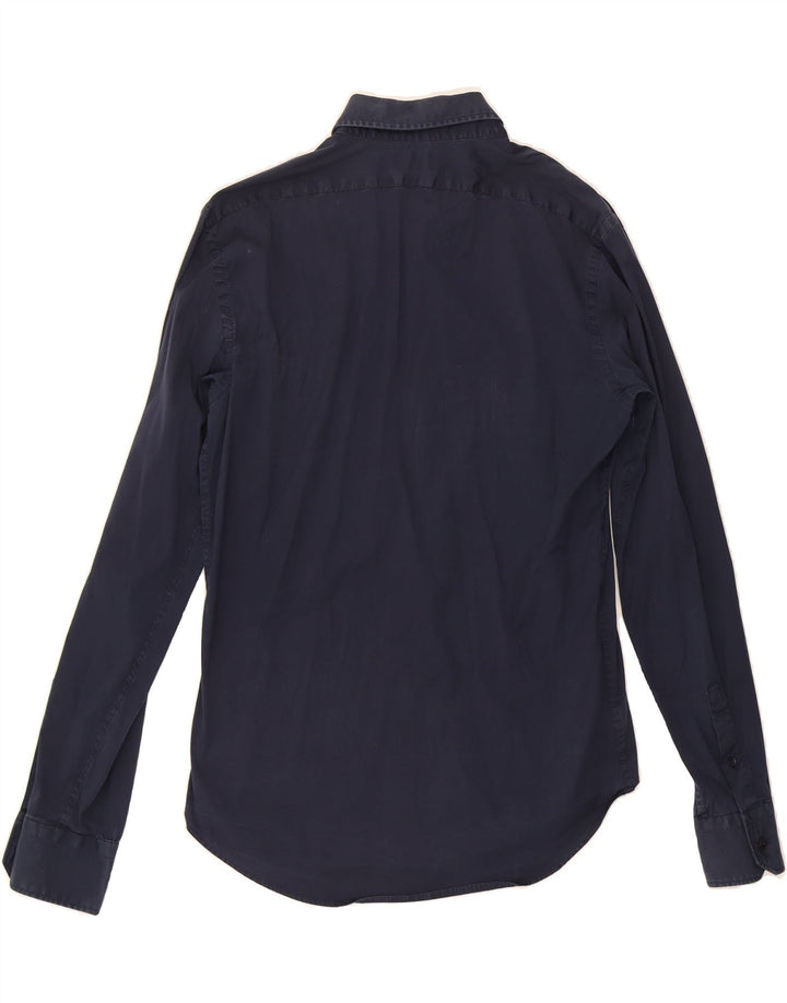 ZARA Mens Slim Fit Shirt Size 42 Large Navy Blue Vintage Zara and Second-Hand Zara from Messina Hembry 