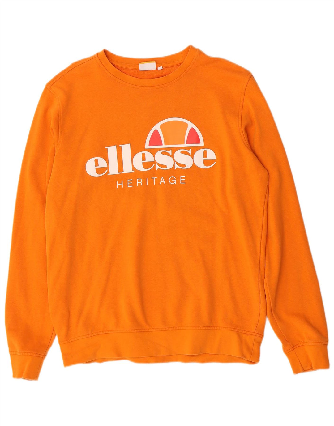 Ellesse Sweat-shirt graphique pour homme en coton orange Taille L