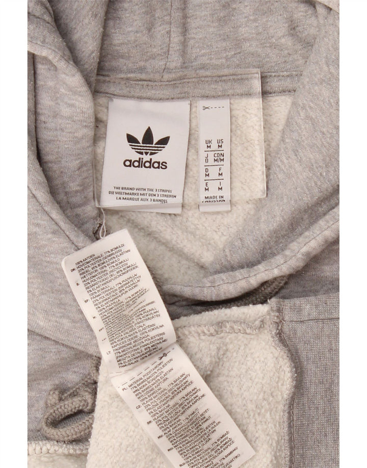 Adidas Pull à capuche en coton moucheté gris moyen pour homme
