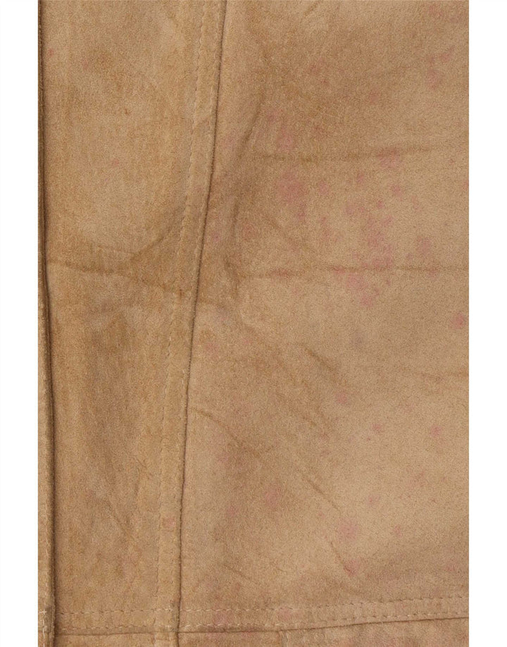 Michel Veste surdimensionnée en daim pour femme IT 44 Cuir beige moyen