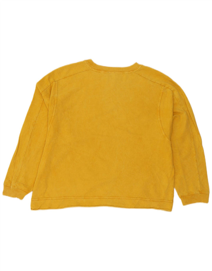 Zara Sweat-shirt surdimensionné pour femme UK 10 Petit coton jaune