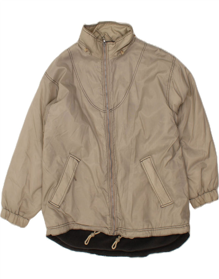 VINTAGE Boys Oversized Windbreaker Jacket 13-14 Years Beige Nylon Vintage Vintage and Second-Hand Vintage from Messina Hembry 