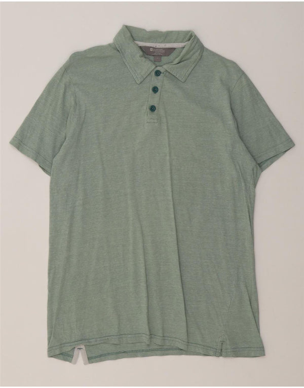 Mountain Warehouse Polo homme en coton à fines rayures vert moyen
