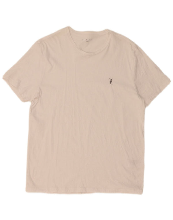 All Saints T-Shirt Homme Haut Large Blanc Coton