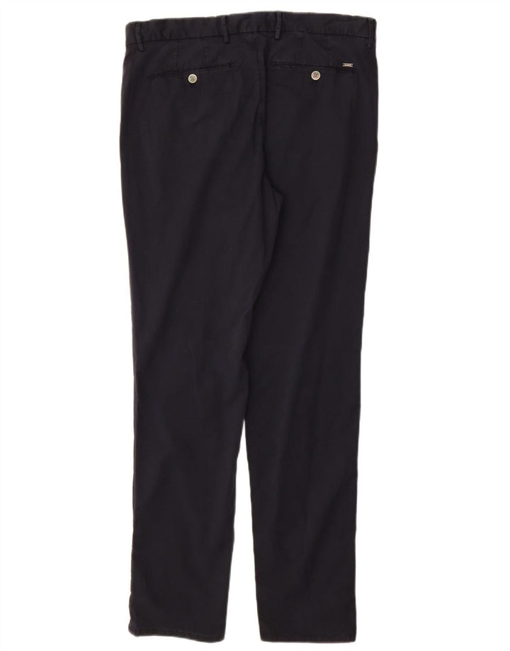 MASSIMO DUTTI Pantalon Chino Coupe Slim Homme EU 44 Large W34 L32 Bleu Marine