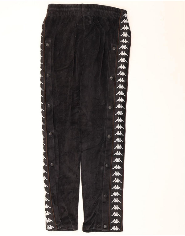 Kappa Pantalon de survêtement graphique pour femme UK 10 Small Noir Coton