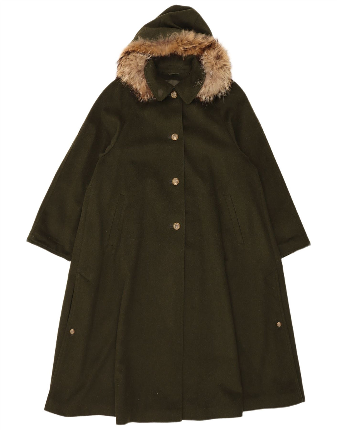 Moessmer Manteau surdimensionné à capuche pour femme UK 10 Petit Kaki