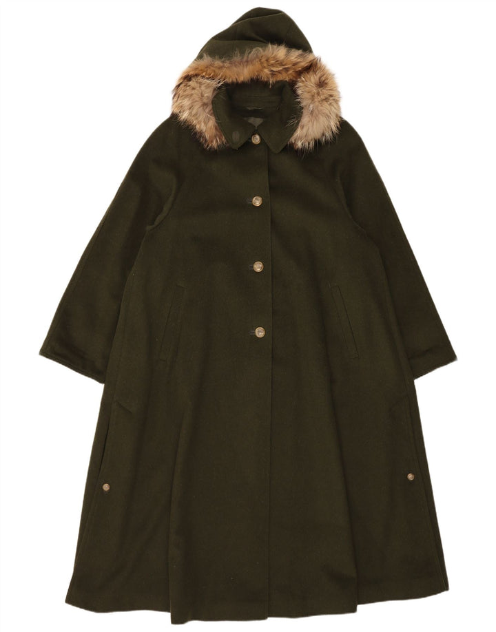 Moessmer Manteau surdimensionné à capuche pour femme UK 10 Petit Kaki