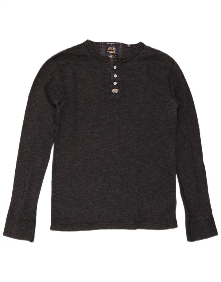 SUPERDRY Haut à Manches Longues Homme Gris Moyen Coton
