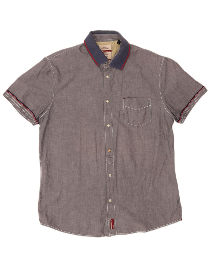 Trussardi Chemise à Manches Courtes Homme XL Gris