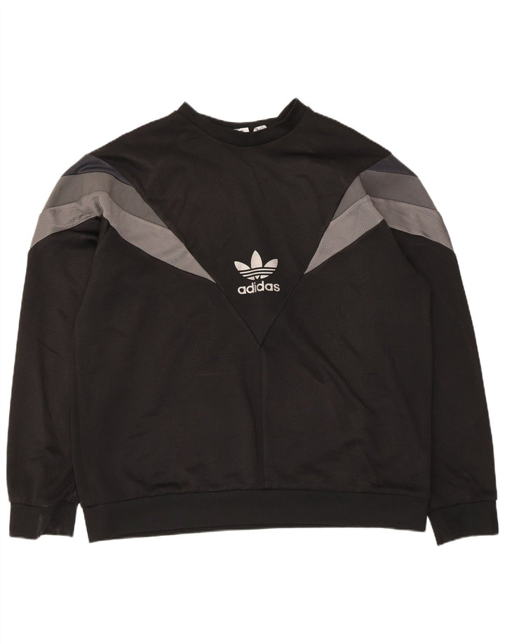 Adidas Sweat-shirt pour homme XL Noir Colorblock Polyester