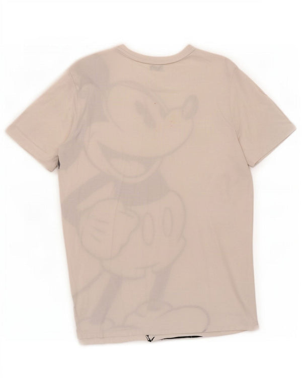 Benetton Femme Disney Graphic T-Shirt Top UK 14 Large Blanc Coton