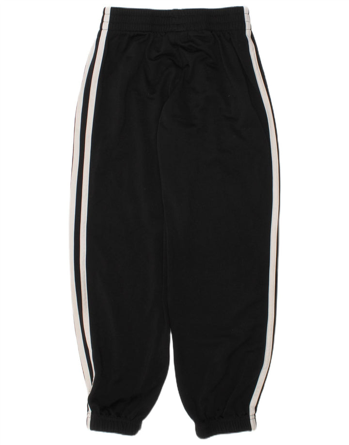 ADIDAS Boys Tracksuit Trousers Joggers 7-8 Years  Black Polyester