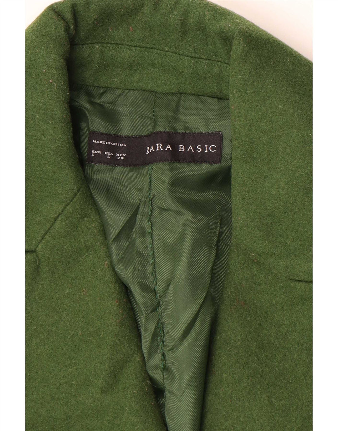 Zara Manteau croisé pour femme UK 10 Petit Vert
