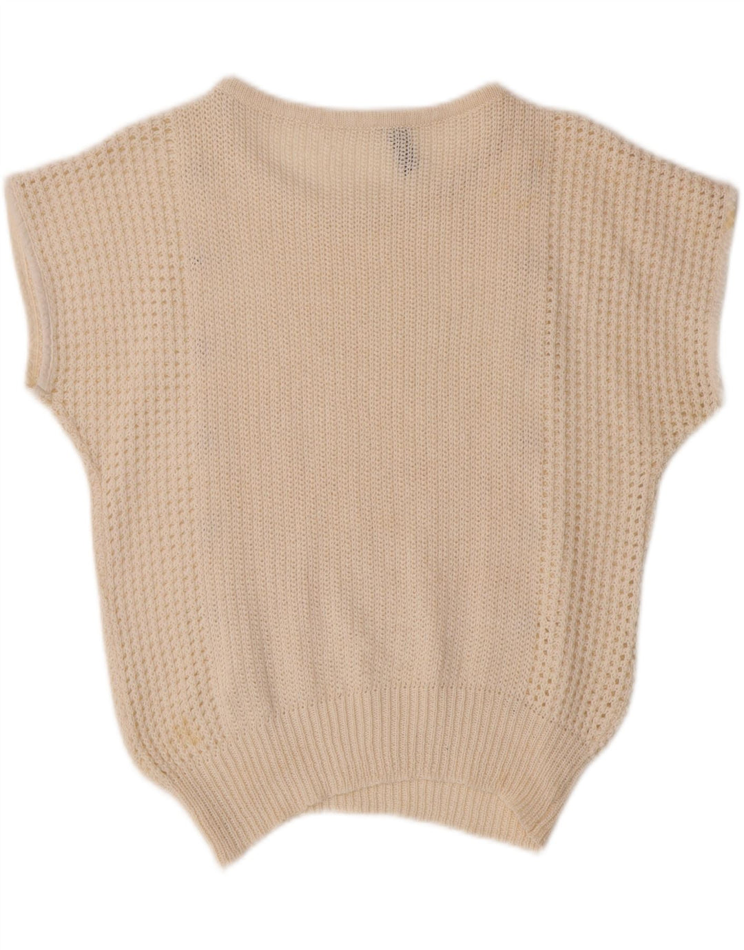 VINTAGE Womens Crew Neck Jumper Sweater UK 14 Medium Off White Vintage Vintage and Second-Hand Vintage from Messina Hembry 