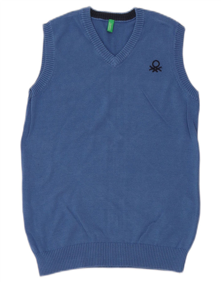 BENETTON Débardeur Garçon 8-9 Ans Grand Bleu Coton