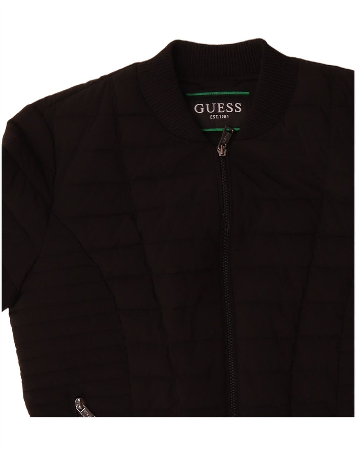 Guess Veste matelassée pour femme UK 12 Medium Noir Polyester
