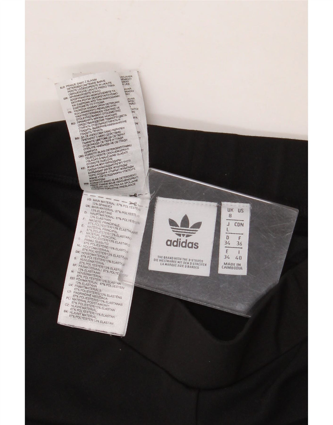 Adidas Leggings graphiques pour femmes UK 8 Small Noir Polyester