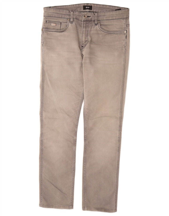 HUGO BOSS Jean Slim W31 L29 Homme Gris Coton