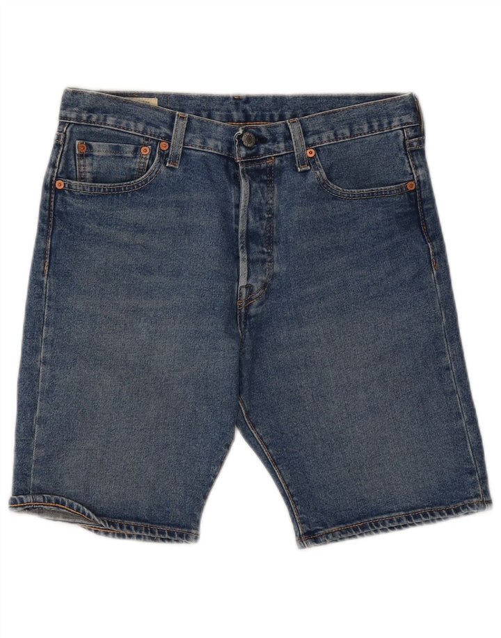 LEVI'S Short en Jean 501 W30 Homme Bleu Moyen Coton