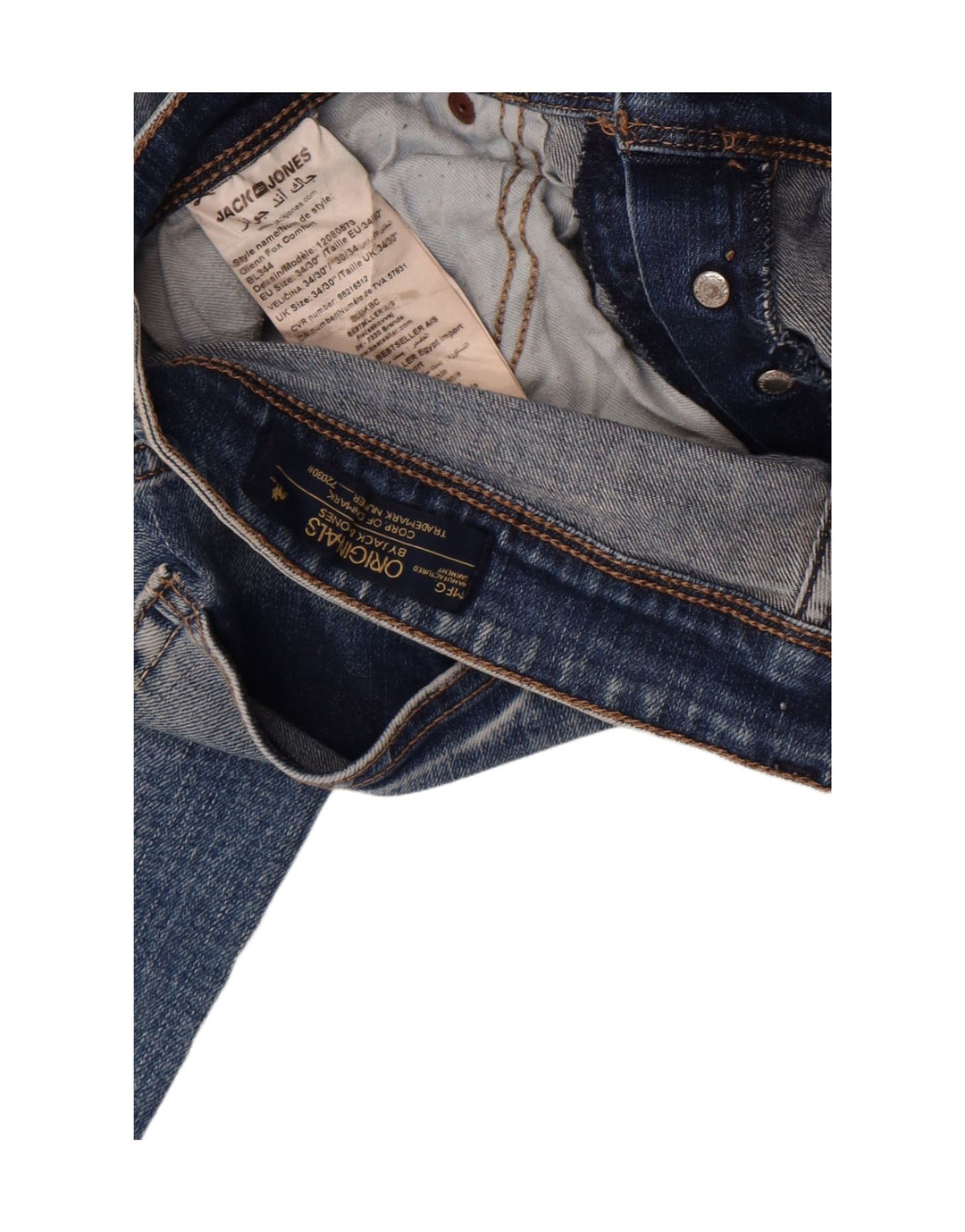 Jack & Jones Jean Slim effet vieilli W34 L30 pour homme en coton bleu