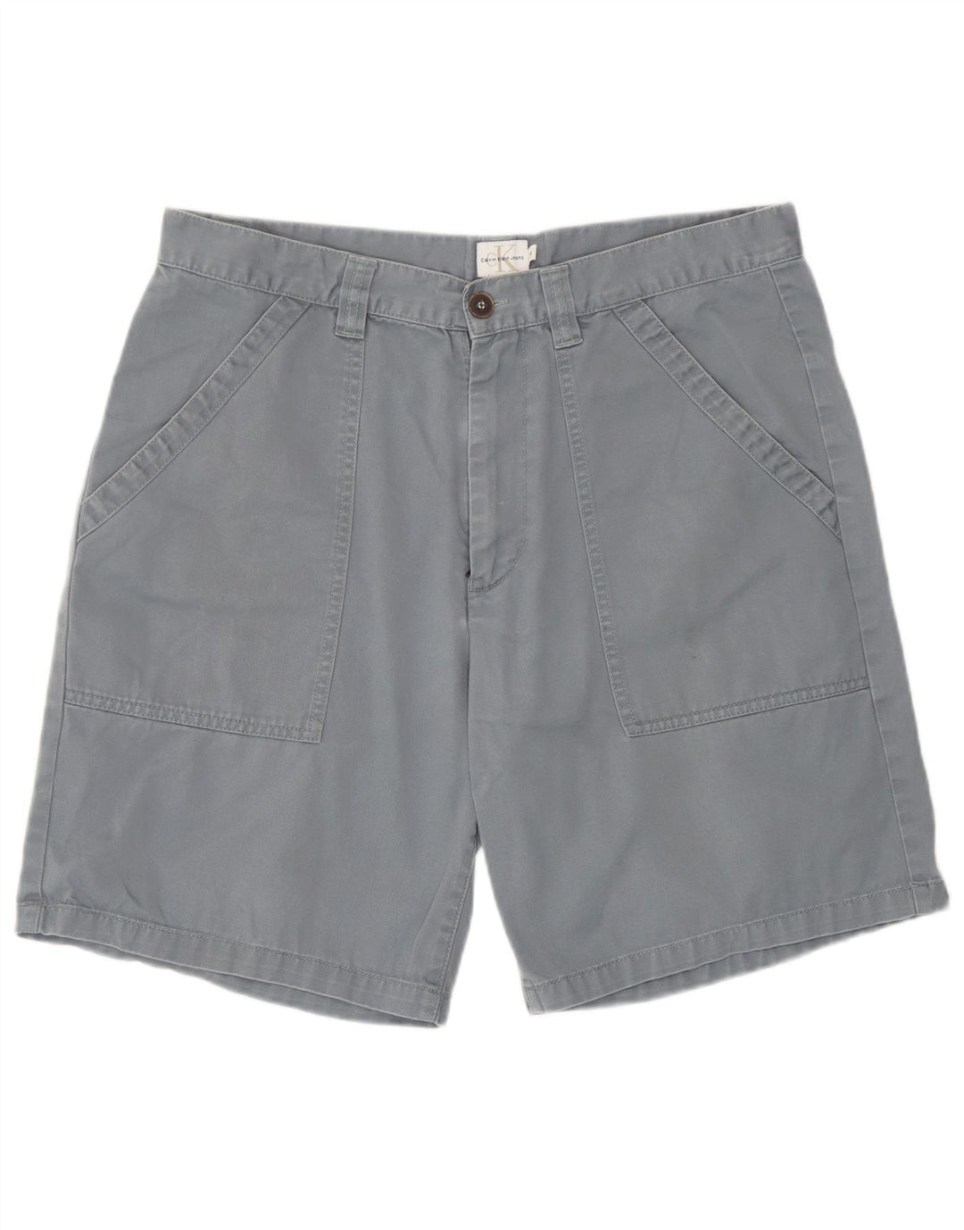 Calvin Klein Short Chino Homme W34 Large Gris Coton