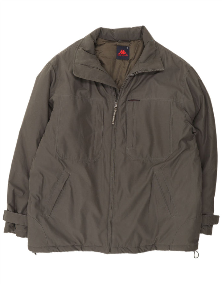 Kappa Veste coupe-vent pour homme UK 42 XL Kaki Polyamide