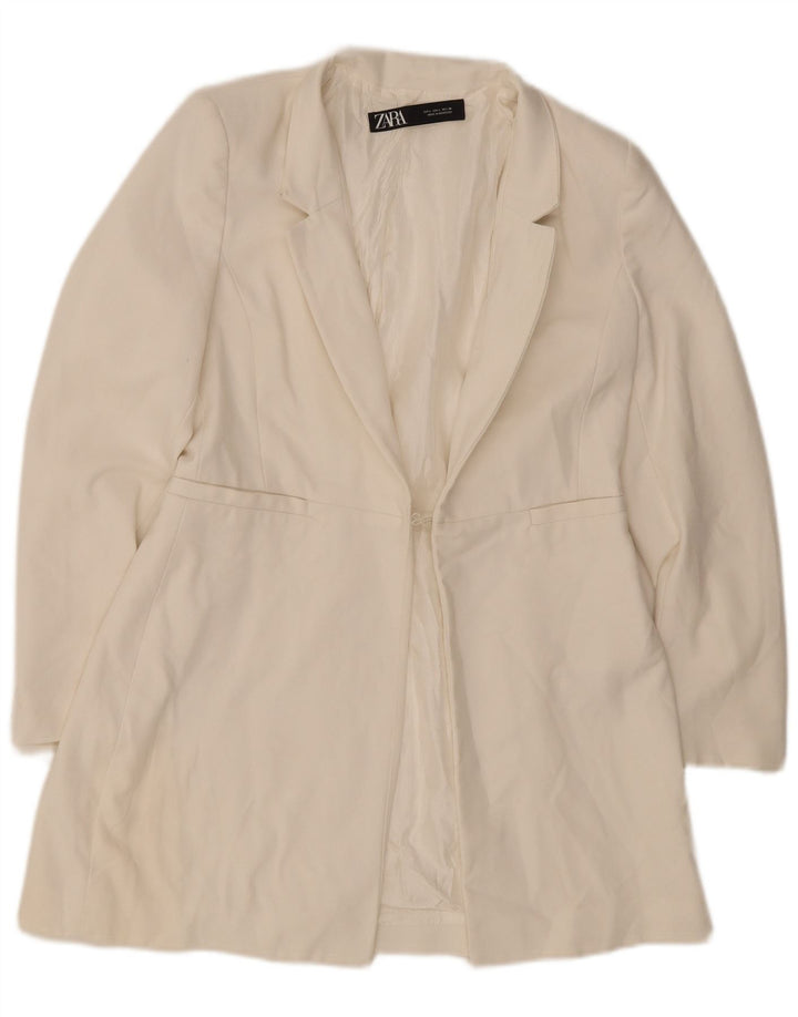 Zara Femme Pardessus UK 16 Large Off White Acétate