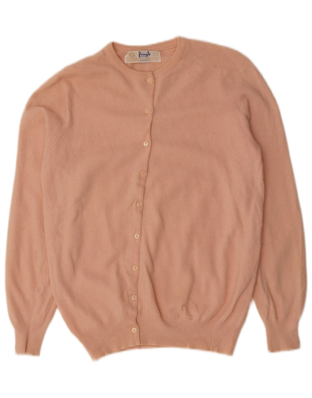 PRINGLE Pull Cardigan Femme EU 38 Cachemire Rose Moyen