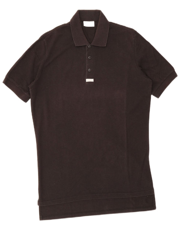 Adidas Polo Homme UK 42 Large Marron Coton