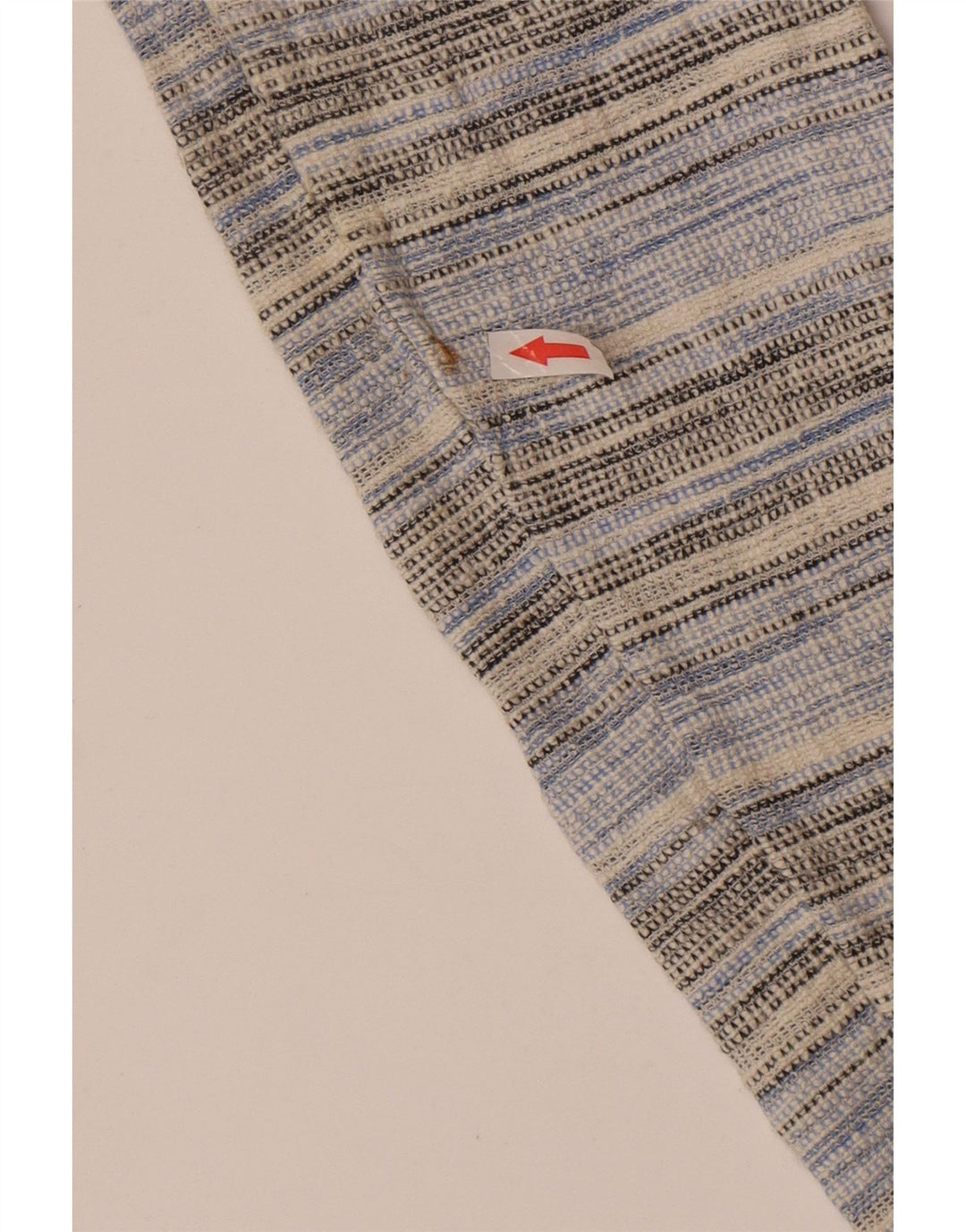 Oasis Haut Femme Manches Longues UK 10 Petit Bleu Rayé Coton