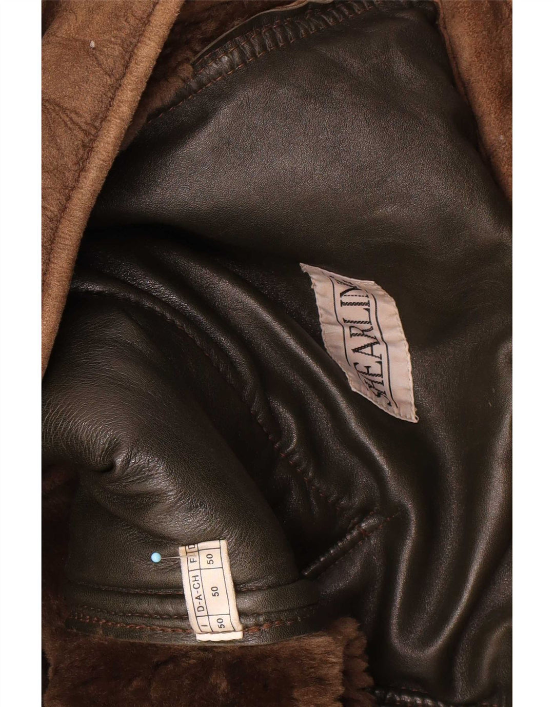 veste en peau de mouton vintage pour hommes IT 50 Large Brown