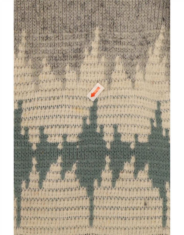 Ciao Pull Col Rond Homme Gris Moyen Acrylique Colorblock