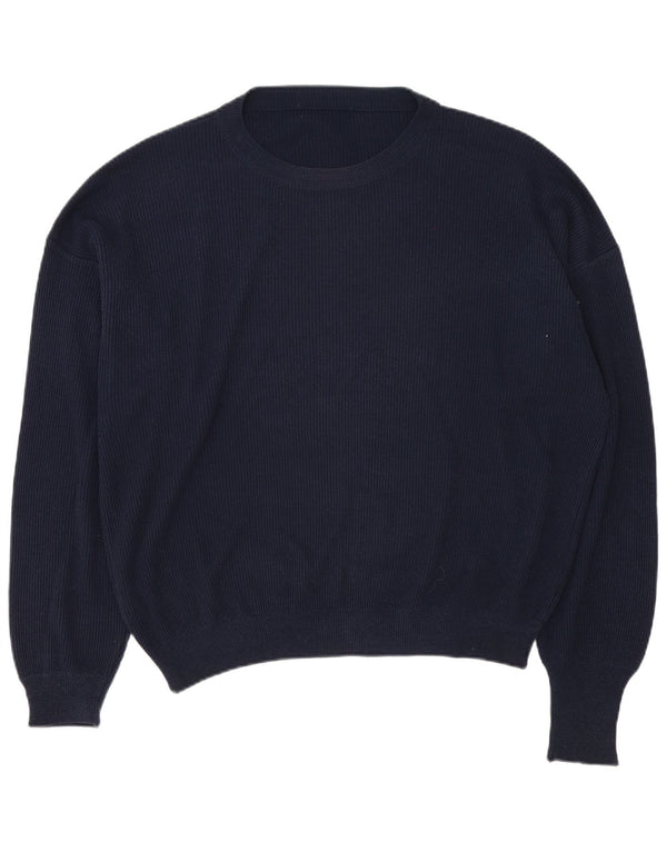 vintage Homme Col Bateau Pull Pull XL Bleu Marine