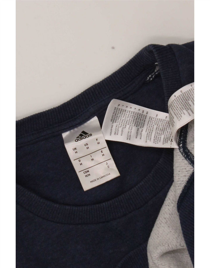 Adidas Sweat-Shirt Homme Bleu Marine Moyen Coton