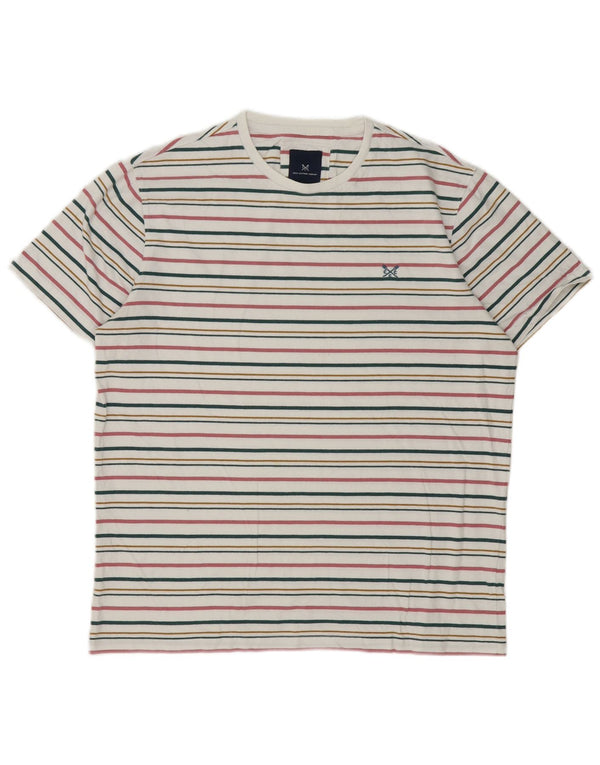 Crew Clothing T-Shirt Homme Haut Large Coton Rayé Multicolore