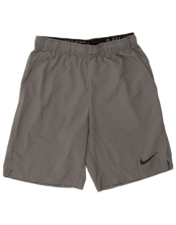 Nike Short de sport Dri Fit Standard Fit pour homme, petit, gris, polyester
